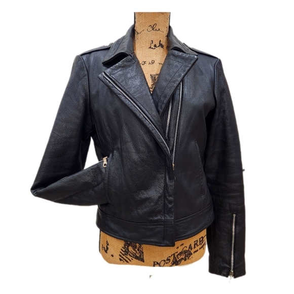 VINTAGE WILSONS LEATHER Moto Jacket,  Women's Medium - Picture 3 of 11